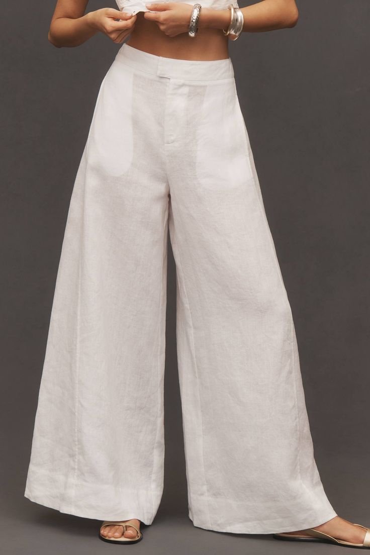 by anthropologie linen palazzo pants by anthropologie linen palazzo pants
